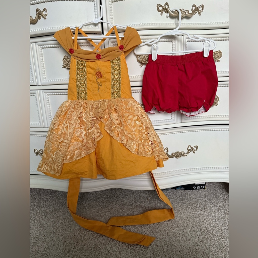 Oh Shana size 5 Belle Mystery dress and red shorts